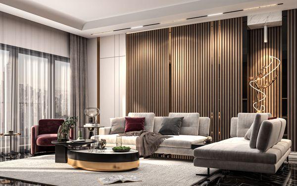 Driftwood acoustic slat wall paneling for soundproofing rooms. Increase privacy and contain noise.