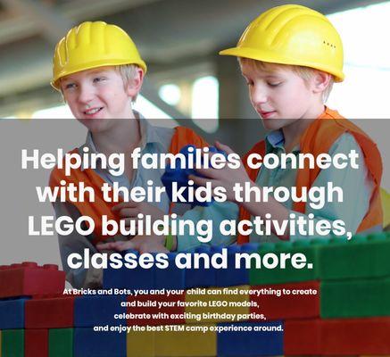 Helping families connect with their kids though LEGO building activities, classes and more.