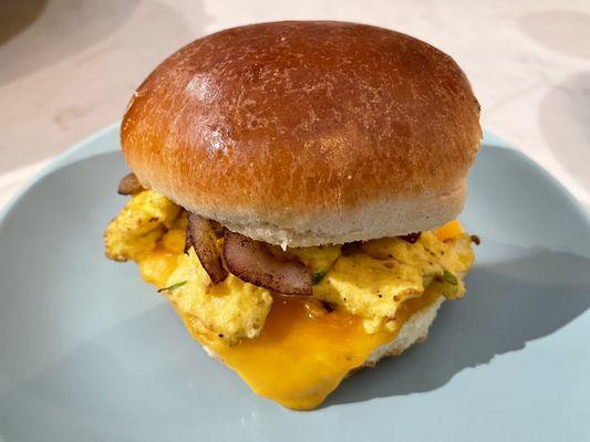 Brioche breakfast sandwich