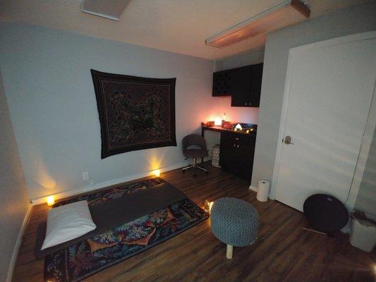 Meditation room dimmed