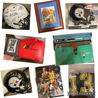 Just a few sports memorabilia items we have for sale. Stop in and see our wide variety of sports items