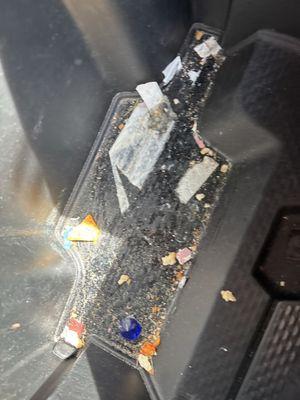 Dirty I paid extra to get all of this clean I paid 100$ for a car wash and everything is dirty in side ! Barley vacuumed anything.