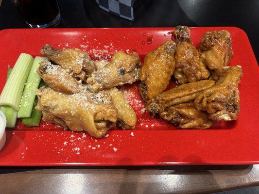 Garlic parm and Honey garlic