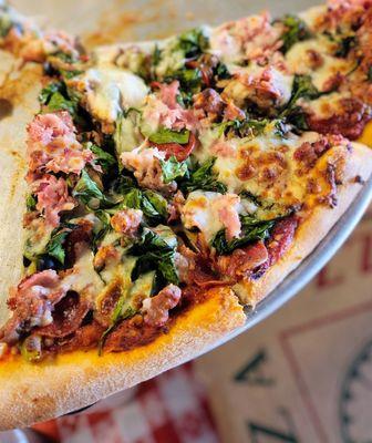 House pizza, sub spinach