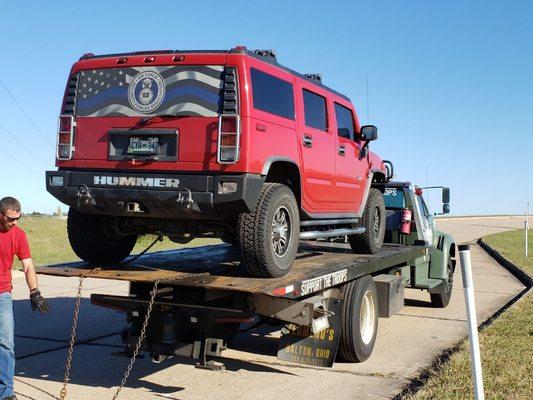 Vehicle being taken to T Town Chevrolet
