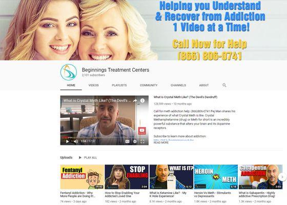 Addiction Treatment Video Marketing and YouTube Marketing Services