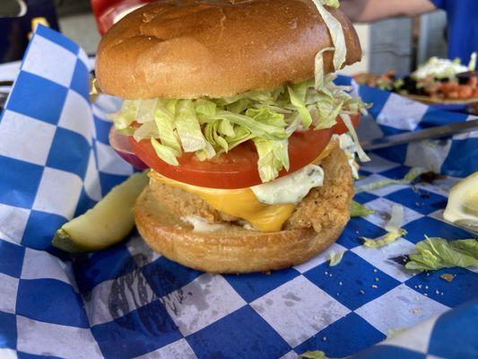 Grouper finger sandwich.