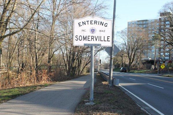 Entering Somerville.