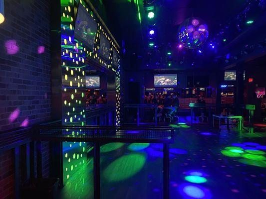 dance floor / back room stage