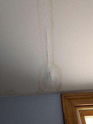 This is the resulting ceiling damage.
