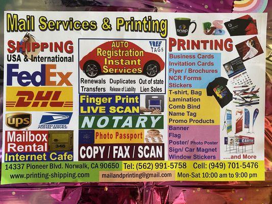 Mail Services & Printing