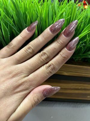 Gel fill was spot on and nail color is gorgeous!