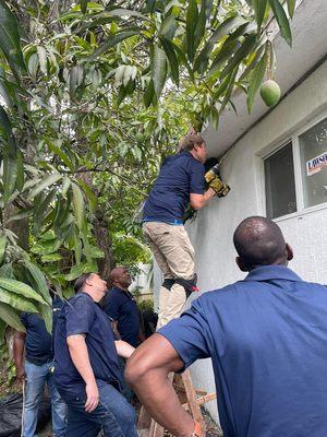 Working on getting new freon lines in the house