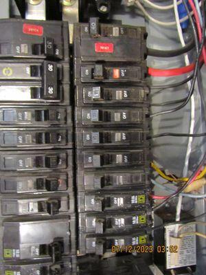 Blown circuit breaker that won't reset.