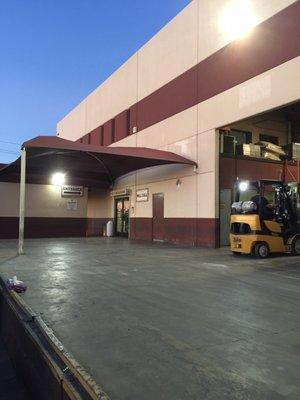 Entrance is on the loading dock