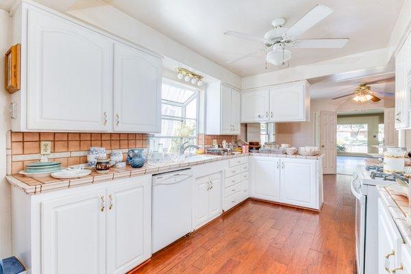 TONS of counter and storage space in the kitchen at 522 W. Norman Avenue, Arcadia.