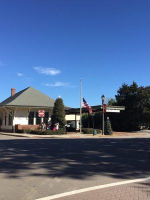 Quaint downtown train station