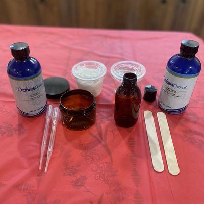 Want to mix your own bath & body products? We will walk you through the process.