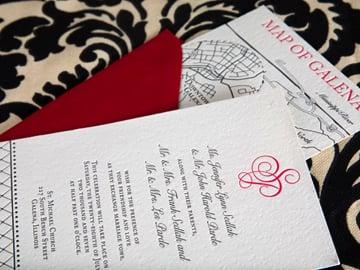 Letterpress Wedding Invitation