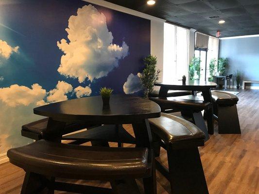 Fitness boot camp lobby