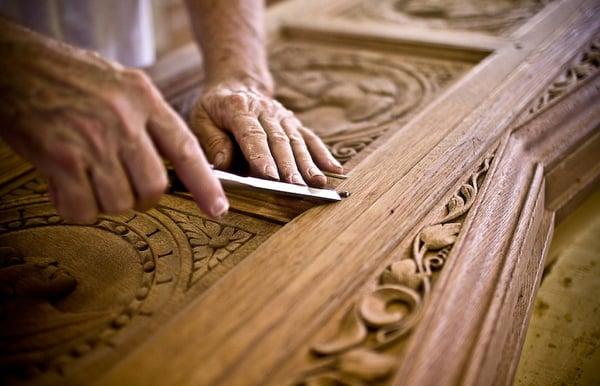 Hand carved woodwork by Hull Historical