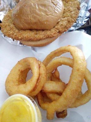 Best Tenderloin and Onion rings for Me.