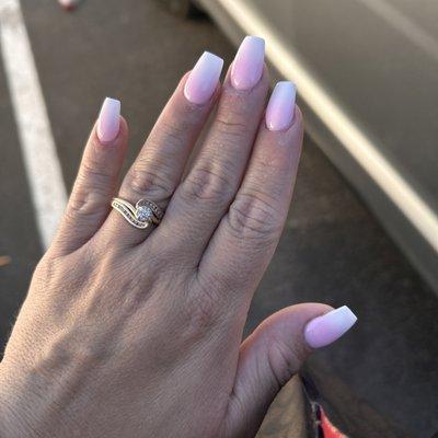 Pink & whites ombré