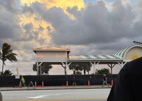 Pavillion under construction