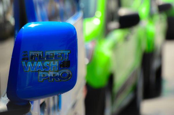 Fleet wash pro washes your fleet with care. Our built in soft water setup leave a spot free wash.