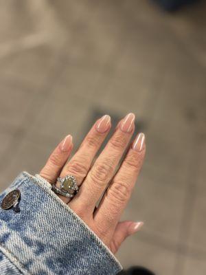 Gel x chrome manicure