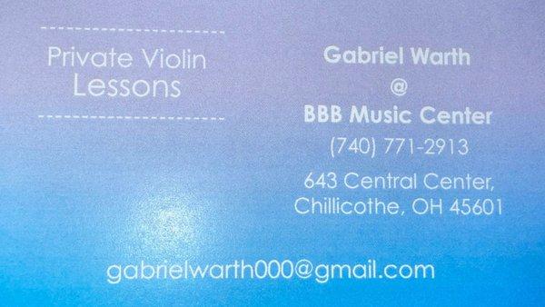 Picture of one of my business cards!