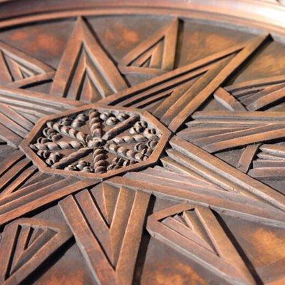 a portion of a door we had custom made then stained and finished