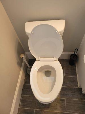 New toilet installation