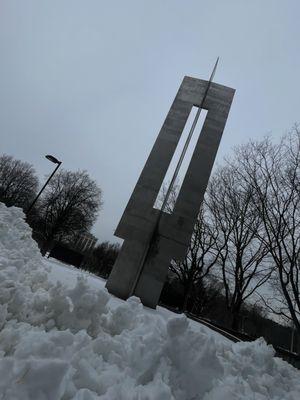 Statue in front of the DMV, in Hauppague *!*