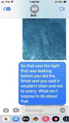 Discoloration And the pebble tech Primera stone