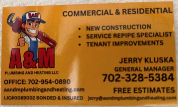 A & M Plumbing and Heating