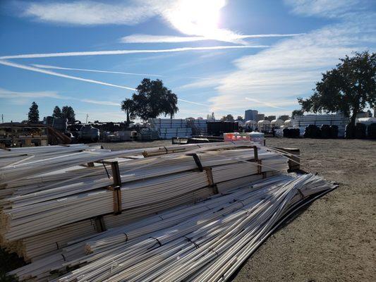 We carry PVC Pipe from 1/2" all the way up to 18"
20ft lengths with a bell end