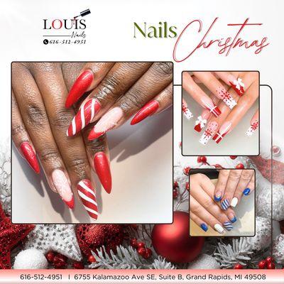 Christmas Nails Are Here!
From classic red and gold to glittery snowflakes and cozy winter designs -- let your nails shine this holiday
