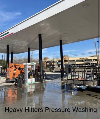 Commercial gas station cleaning