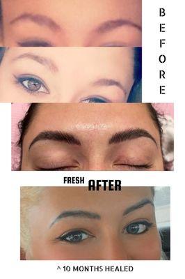 Microbladed eyebrows