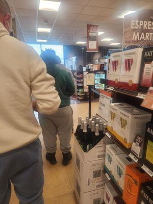 Line for register 5 minutes after opening.