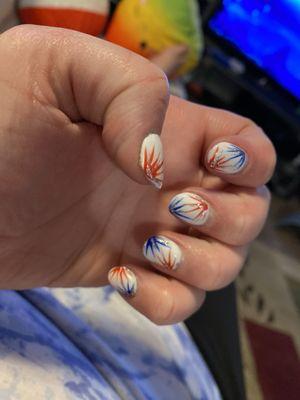 Firecracker nails by Vicky