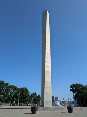 The Pylon by Isamu Noguchi in Detroit's Hart Plaza