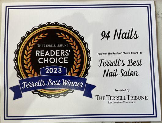 Terrell's Best Nail Salon 2023 - The Terrell Tribune