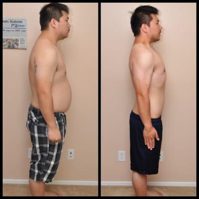 This was my client, Jimmy. He was able to lose about 40 lbs in just under 6 months!