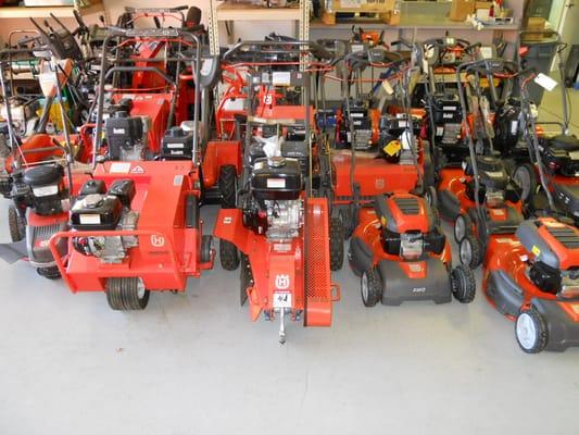 Just some of our quality farm & garden equipment. We also carry Husq lawn tractors, snow blowers, and wood splitters!