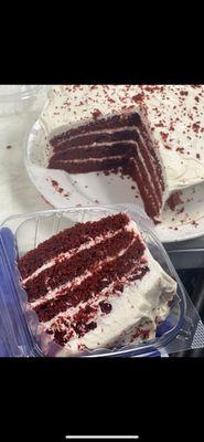 Homemade red velvet cake