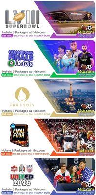 The early bird gets the worm..reserve your hotel today at www.14sb.com for Las Vegas SUPER BOWL 2024 and Paris 2024.