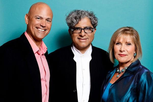 TV Show guest, Dr. Deepak Chopra & my co-host
Stu Zimmerman.