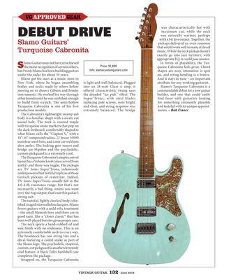 Vintage Guitar Magazine review.